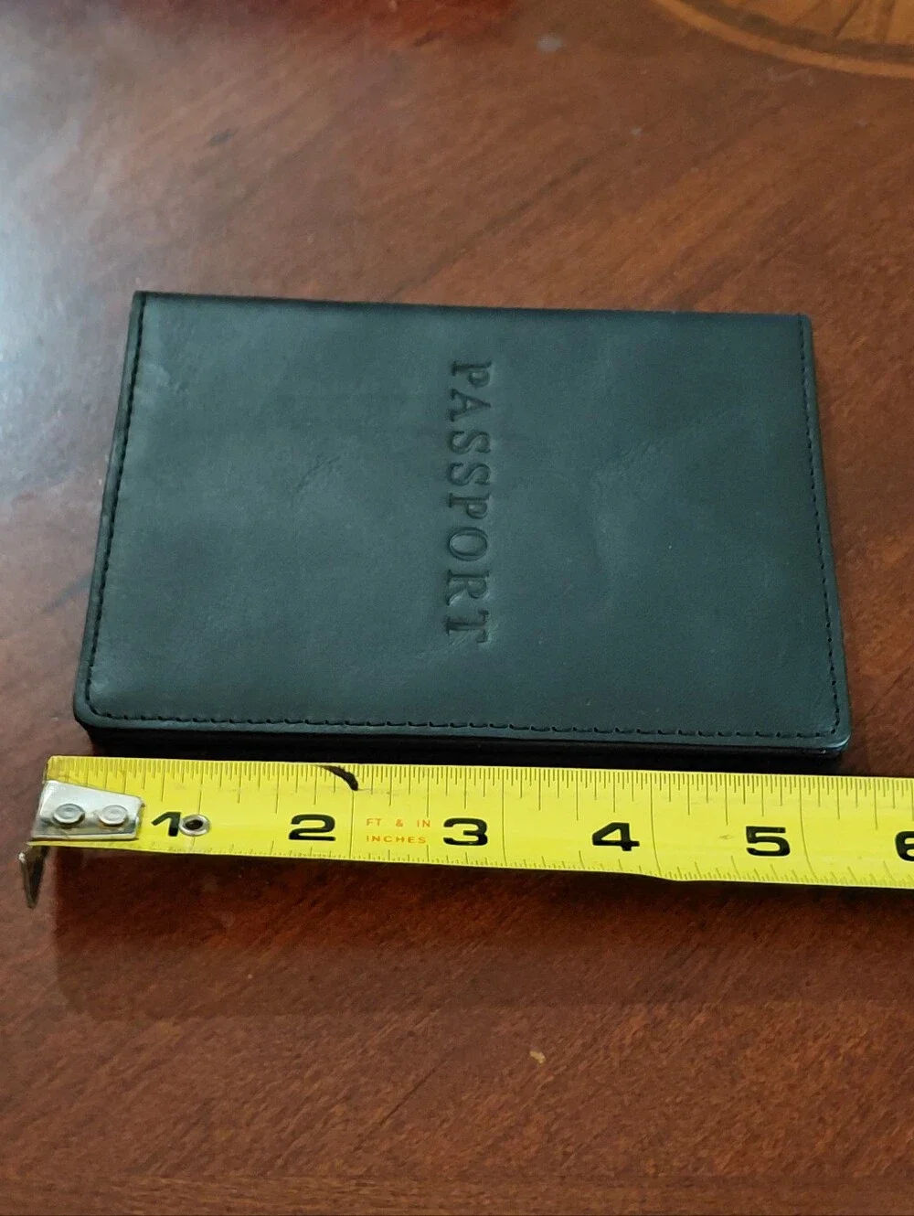 New J. Crew Black Leather Passport Holder